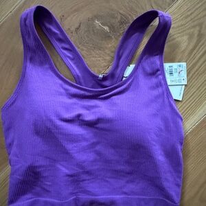 NWT Calia Women's Seamless Ribbed Brami Purple Size M